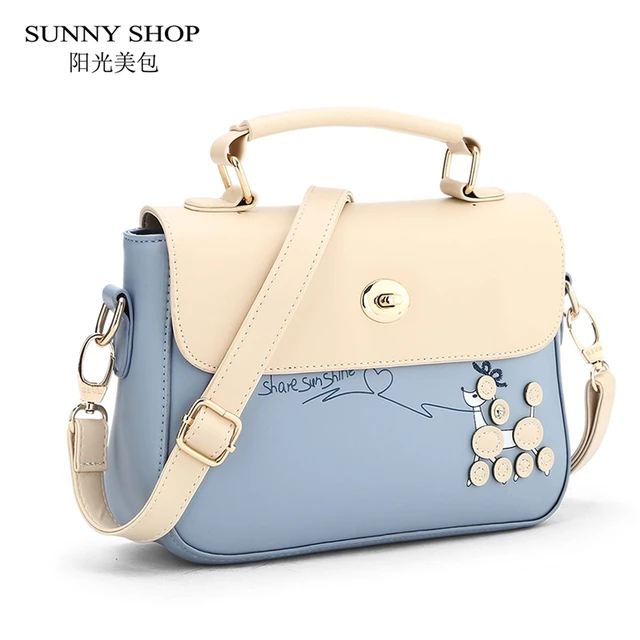 SUNNY SHOP Korean Preppy Style Women School Bags Cute Girls Messenger Bags Designer Handbags ...