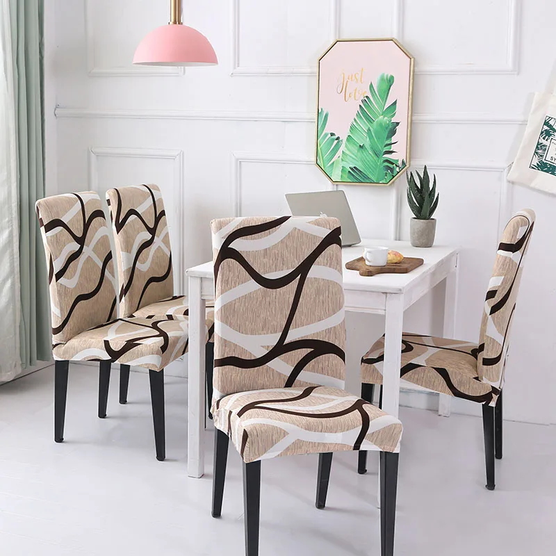 Chair Cover Spandex Removable Seat Cover for Office Dining Room Weddings Party Banquet Universal Size 1/2/4/6PC housse de chaise