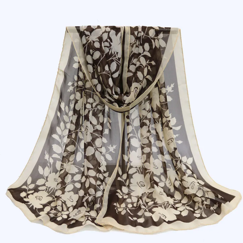 Шифоновый шарф платок хиджаб женские обертывания шали для обертывания много накидка женские шарфы большие с sciarpa и палантины шарфы bufanda frauen - Цвет: Coffee