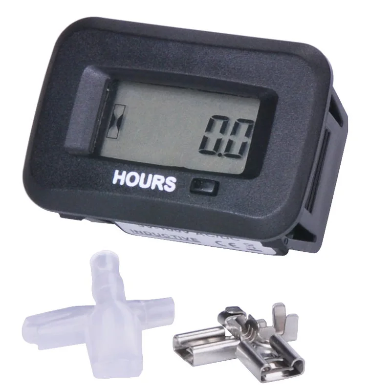 Image Digital Hour Meter For Gas AC DC generator snowmobile ATV Tractor Aerator grinders cultivator lawn mower trenchers