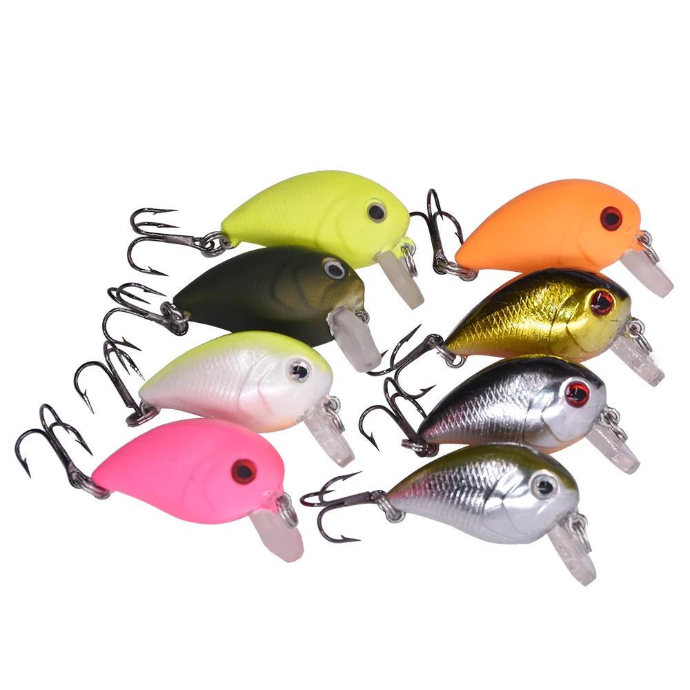 MAKEBASS 8pcs/lot Mini Crankbaits Fishing Lures Kit Topwater Micro Hard