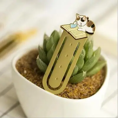 

Multi-function Aluminum Alloy Cute Cat Book Page Holder Marker Convenient Bookmark School Office Supplies Bookmark