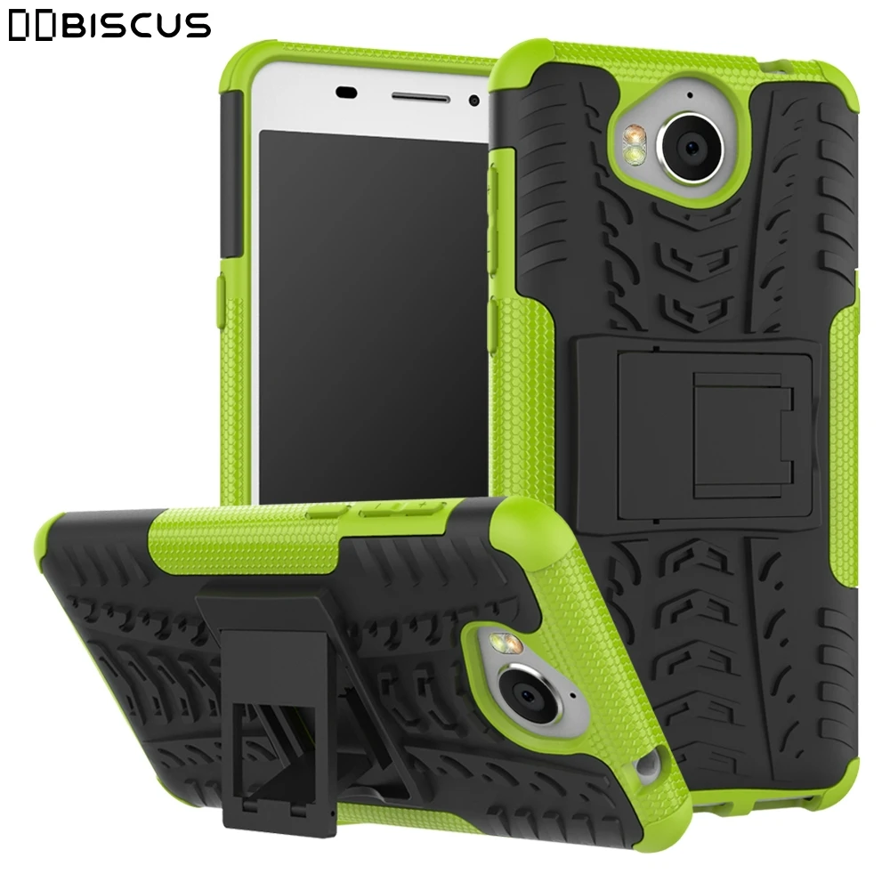 

For Huawei Y6 2017 MYA-L02 MYA-L03 MYA-L22 MYA-L23 Case Armor PC Hybrid Silicone Hard Plastic Stand Cover Y5 2017 MYA L02 L22