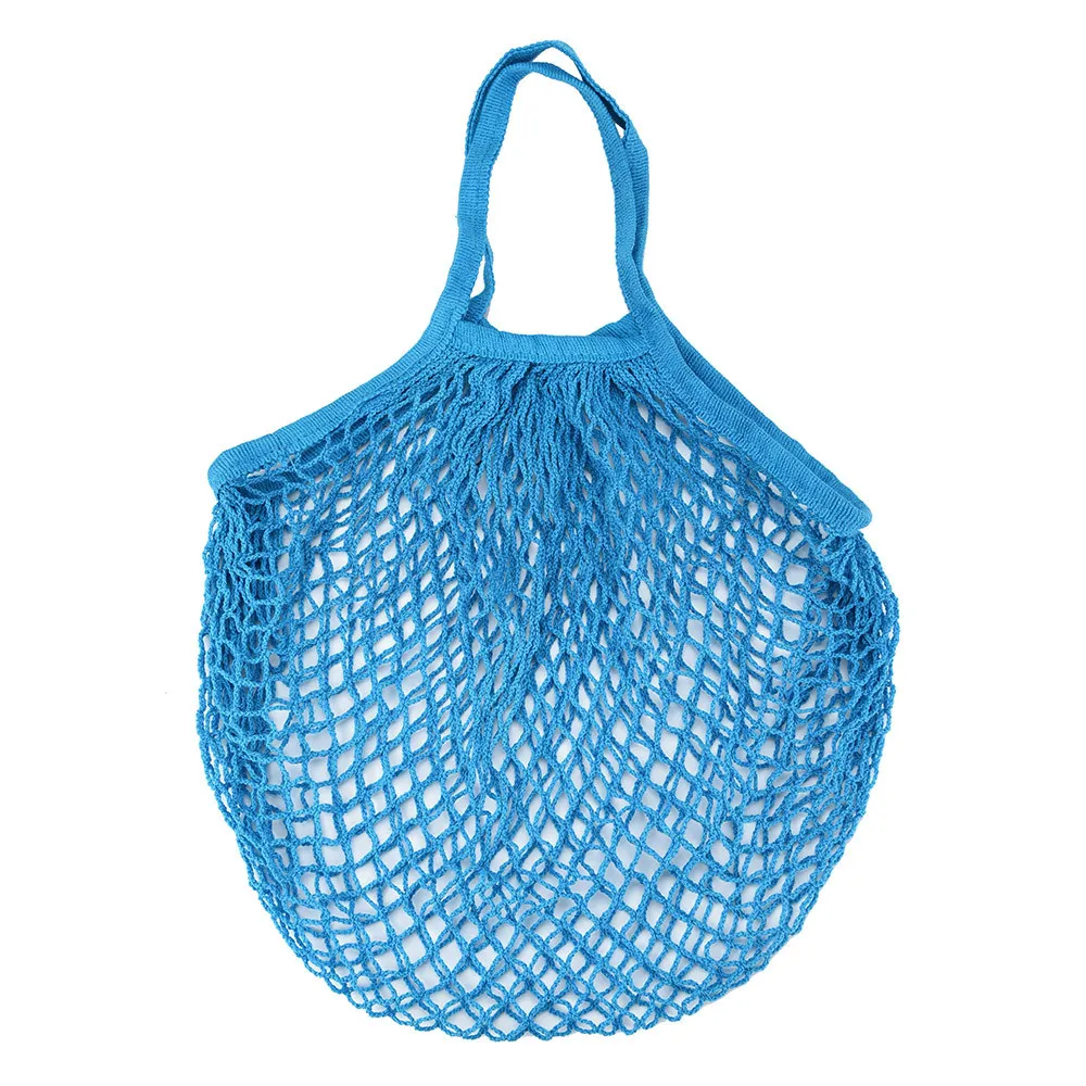 Новая Сетчатая Сумка черепаха, сумка для покупок, многоразовая сумка для хранения фруктов, Женская Сетчатая Сумка для покупок, новая сумка 530 - Цвет: Blue