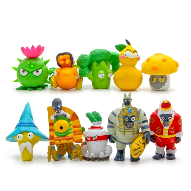 10 Pcs/lot PVC Plants Vs Zombies Ornaments Miniatures Mushroom 10 Pcs/lot PVC Plants Vs Zombies Ornaments Miniatures Mushroom Christmas Snowman Figurines Bedroom Study Decoration Crafts Gifts - 10 Pcs/lot PVC Plants Vs Zombies Ornaments Miniatures Mushroom