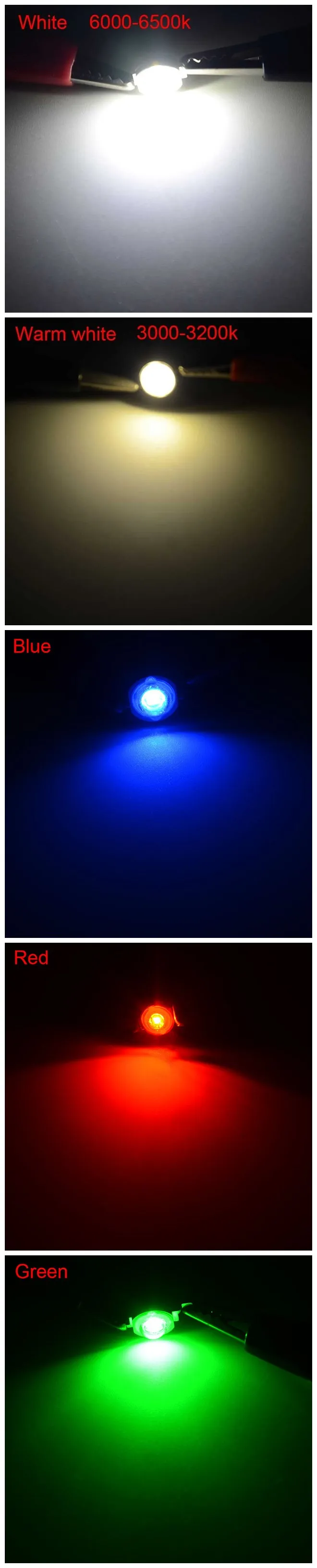 WAVGAT 1 Вт белый теплый белый красный Gerrn синий RGB светодиодный высокой мощности лампы бусины чистый 300 мА 3,2-3,4 в 100-120лм 30 мил