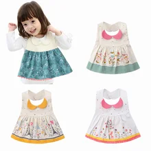 Muslinlife непромокаемые детские нагрудники хлопок для девочек, Роскошный узор милые нагрудники, ремень Тип нагрудники для девочек