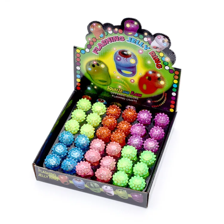 

720pcs Flashing Soft Jelly Ring Rave Party Blinking Glow Strawberry Ring Hot Selling Cool Led Light Up wen6540