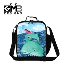 Illustration-Ocean-02 Thermal Instulated Lunch Bags Children School Lunchbox Cute Finn And Jack Lunch Box Kid Picnic Container For Food