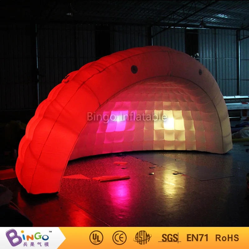 Wedding Party Event used Half inflatable Dome tent inflatable Cotton Play tent with Color changing LED Lights N Blower toy tent