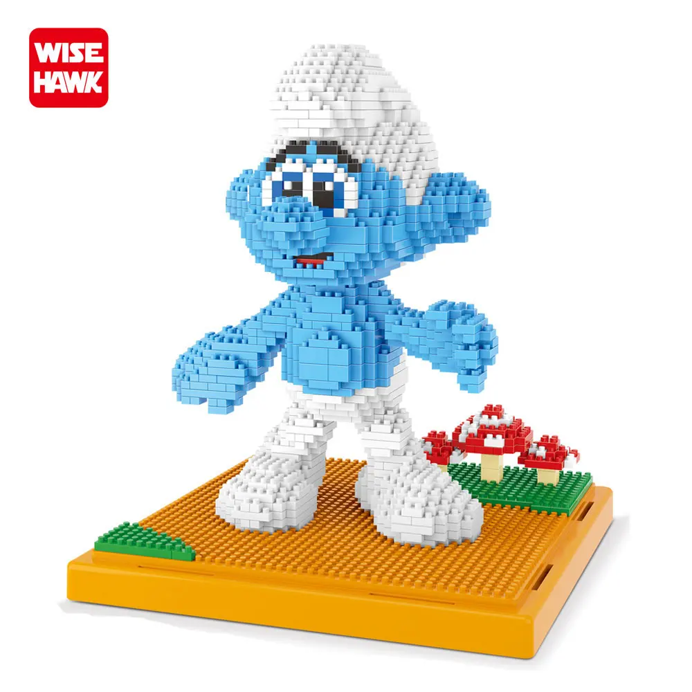 

WISEHAWK Building Blocks Clumsy Diamond Bricks 1163 PCS Assembly Model Amine Figures Cartoon Educational Toys For Kids Juguetes.