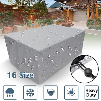

16Size Outdoor Cover Waterproof Furniture Cover Sofa Chair Table Cover Garden Patio Beach Protector Rain Snow Dust Covers