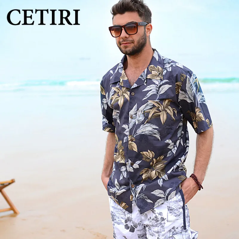 2909 15 De Réductionhommes Chemises Plage Frontière Hawaïenne Chemise Marque Vêtements Aloha Chemise Homme Style été Grande Taille Hommes Floral