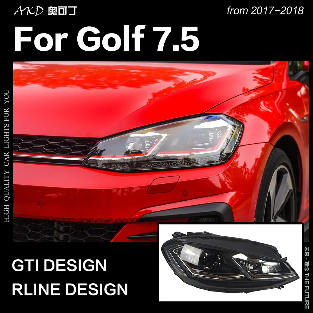  AKD Car Styling for VW Golf 7.5 LED Headlight 2018 New Golf 7 Headlights DRL Hid Head Lamp Dynamic  - 32855010067