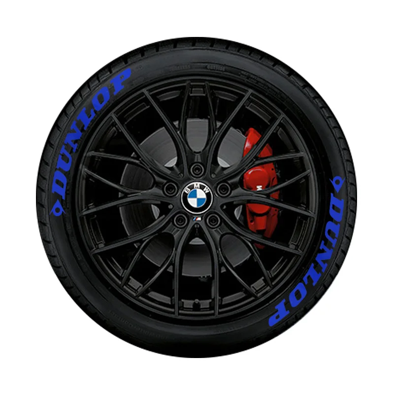 Автомобильный тюнинг, Универсальный 3D логотип, наклейка на колесо шины, авто стиль мотоцикла, на заказ, забавное Спортивное украшение, наклейки - Название цвета: blue 8 set