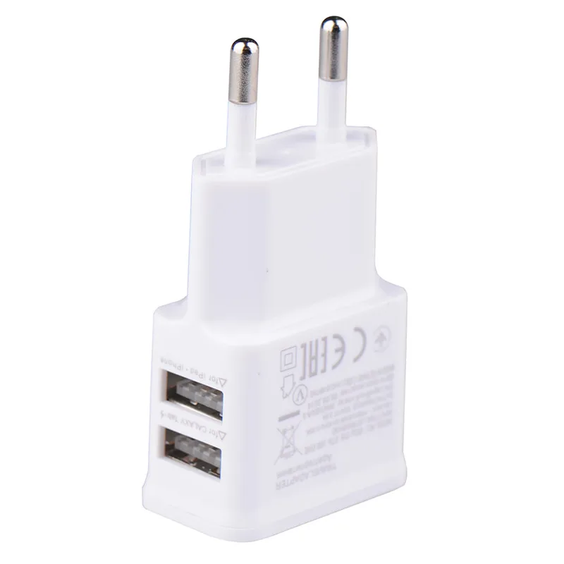 5V 2.0A  Plug Dual Double USB Universal mobile phone charger Wall AC Power Charger Home or Travel For iphone xs xr xsmax ipad 65 w charger