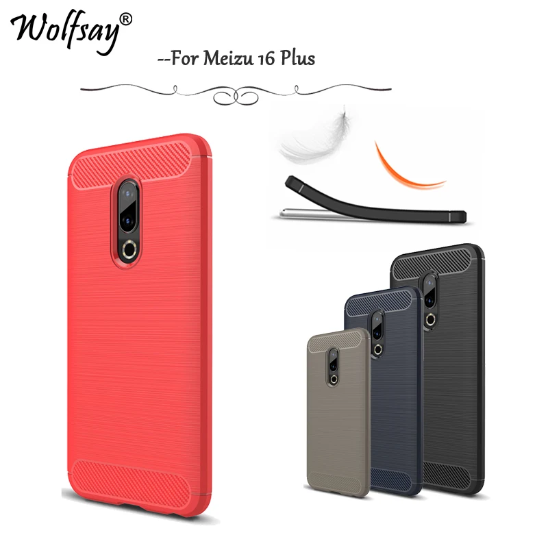Чехол для Meizu 16 Plus чехлы мягкие из ТПУ прочная броня чехол телефона 16th |