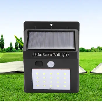 

DHL LED Solar Sensor Wall Light Bulb Waterproof Lamp For Out Garden Lamp Decoration 8leds 20leds 30leds 40leds 6000k-6500k