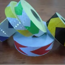 10 см широкими стрелками ориентиром клей светоотражающие безопасности предупреждение лента площадь мигает самоклеящиеся ленты