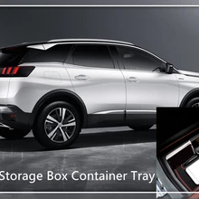 Для peugeot 3008 GT внутренний центр подлокотник ящик для хранения Контейнер держатель Автомобильный, органайзер авто аксессуары