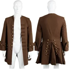 Капитан Джек Воробей косплей костюм Тренч Куртка только для взрослых женщин мужчин куртки пальто
