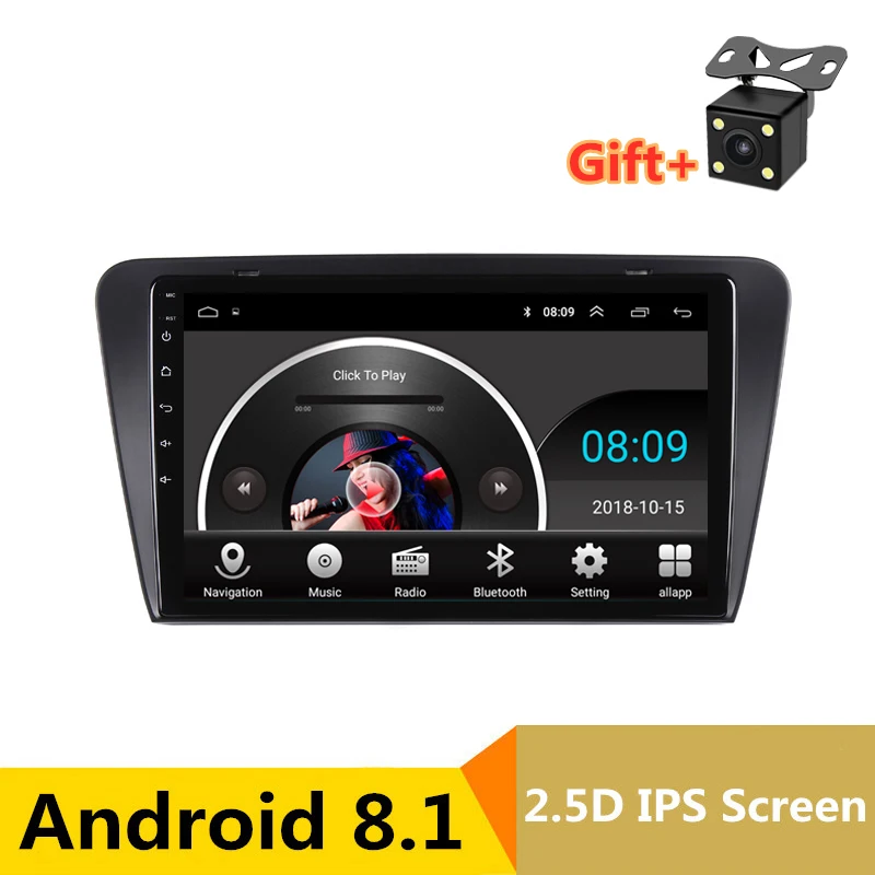

9" 2.5D IPS Android 8.1 Car DVD Multimedia Player GPS For Skoda Octavia 3 2015 2016 2017 audio car radio stereo navigation WIFi