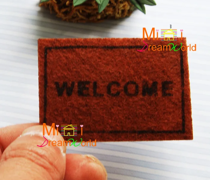 Mini dollhouse Mini furniture accessories for new carpet mats WELCOME