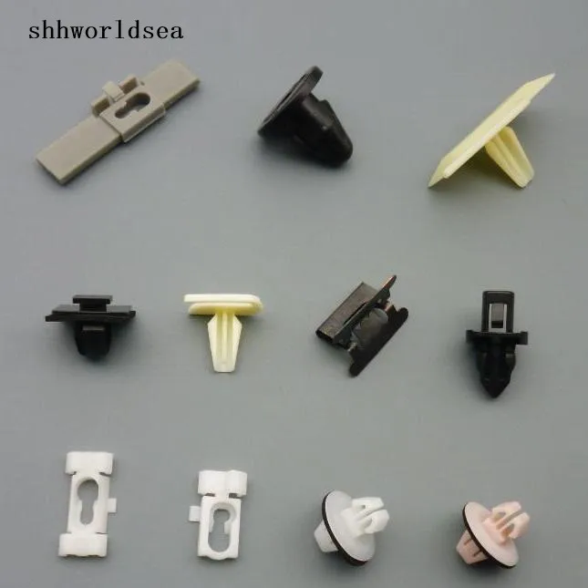 shhworldsea 100pcs auto fasteners rocker panel moulding clip fastener