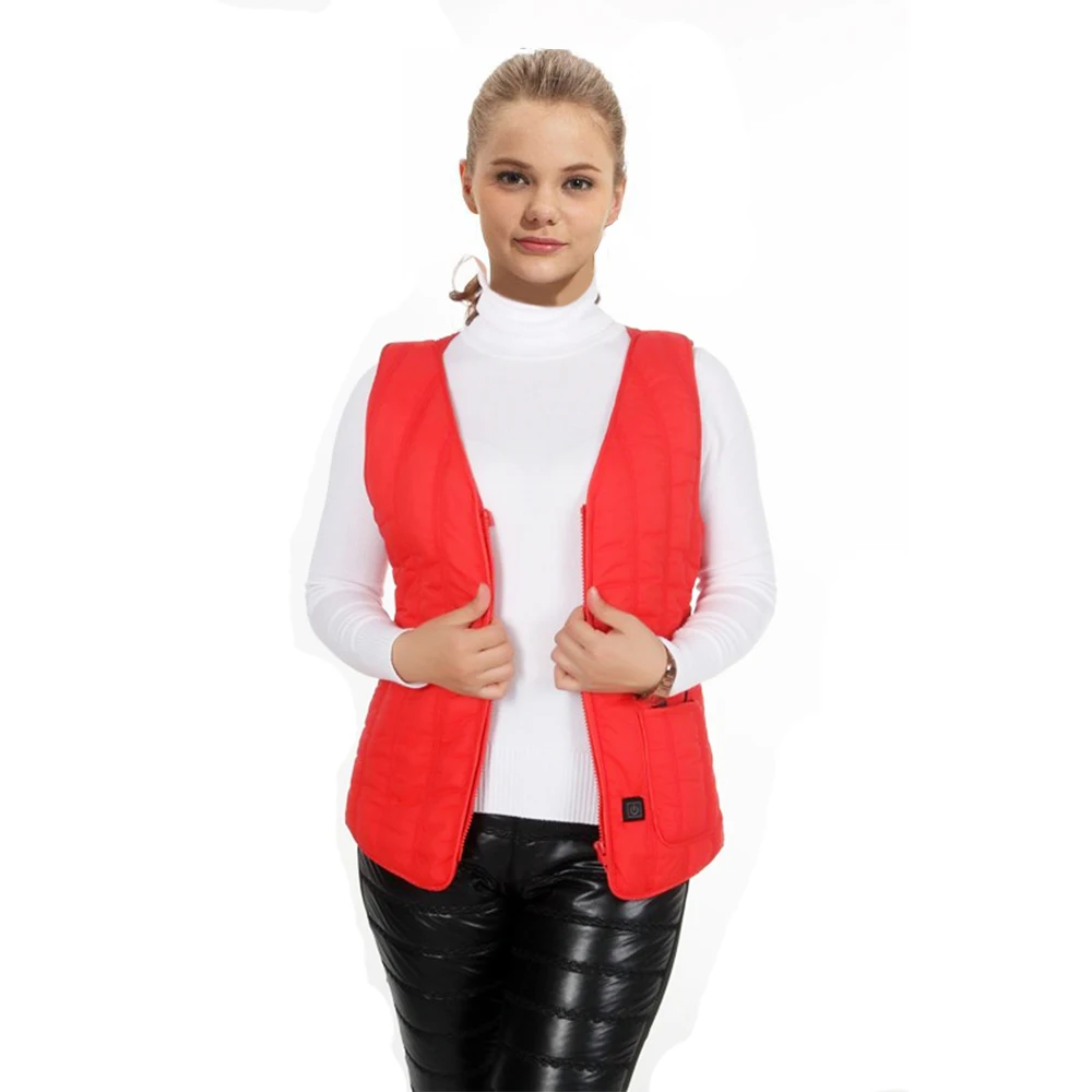 

USB Heated Vest Winter Outdoor Thermal 3 Models Temperature Control Heating Vests Sleeveless Jacket Waistcoat S-XXL for Women