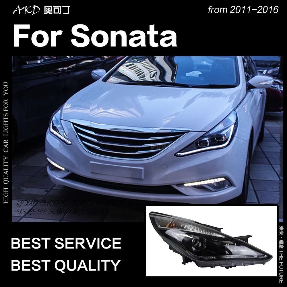 AKD автомобильный Стайлинг Головной фонарь для hyundai Sonata фары 2011- Sonata светодиодный фары DRL Hid Bi Xenon авто аксессуары