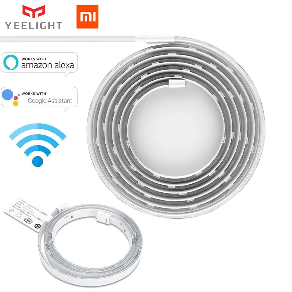 Xiaomi Yeelight оригинальный RGB Смарт светодиодная лента плюс WiFi Пульт дистанционного