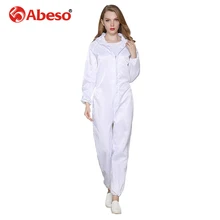 Abeso Рабочий комбинезон унисекс антистатический пылезащитный износостойкий рабочая одежда мастерская электроники Пищевая Фабрика Униформа A7260