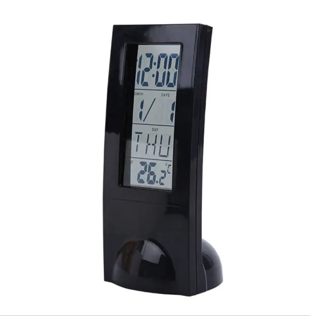 

Alarm clock digital display transparent LCD multi-function thermometer electronic alarm clock
