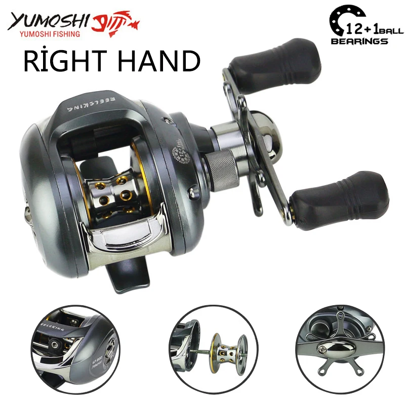 

Lieyuwang 6.3:1 13BB RIGHT Baitcasting Reel low profile Fishing Reels Bait casting Reels