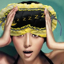 Натуральный шелк маска для глаз Вышивка дорожная повязка на глаза повязка, маска желтый один размер