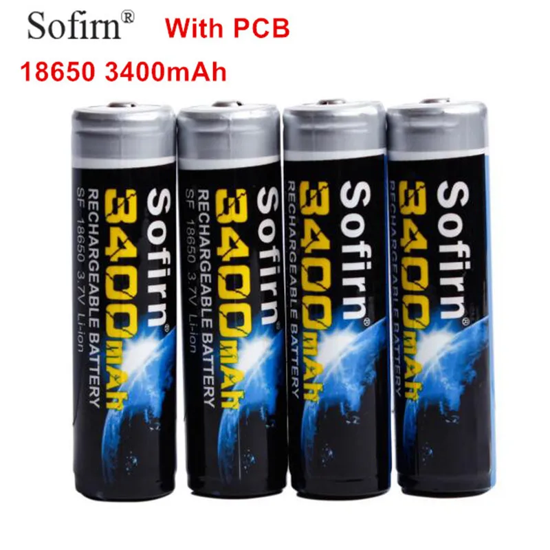 Sofirn аккумуляторная батарея 18650 PCB защищенные литиевые батареи 3400mah 3,7 V литий-ионная батарея для Sofirn фонарик