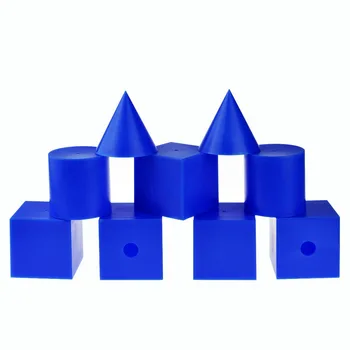 

9pcs/set Plastic Geometric Shape Models Primary Math Geometry Teaching Aids Cube Cylinder Cone Models Children Cognitive Toys