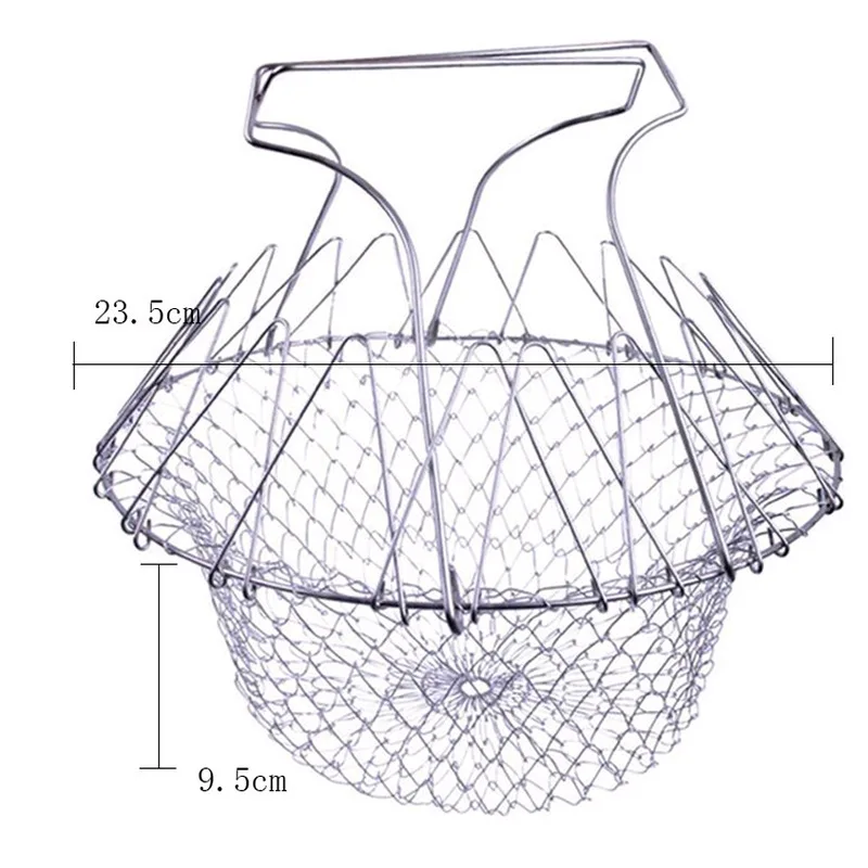 

1 pcs Foldable Cooking Tools Kitchen Strainer Net Steam French Fry Basket