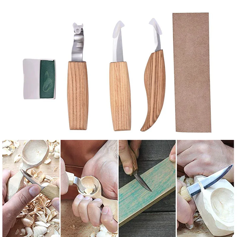 

3/5 Pcs Wood Carving Cutter Tool Set Woodworking Chip Hand Chisel Kit CLH@8