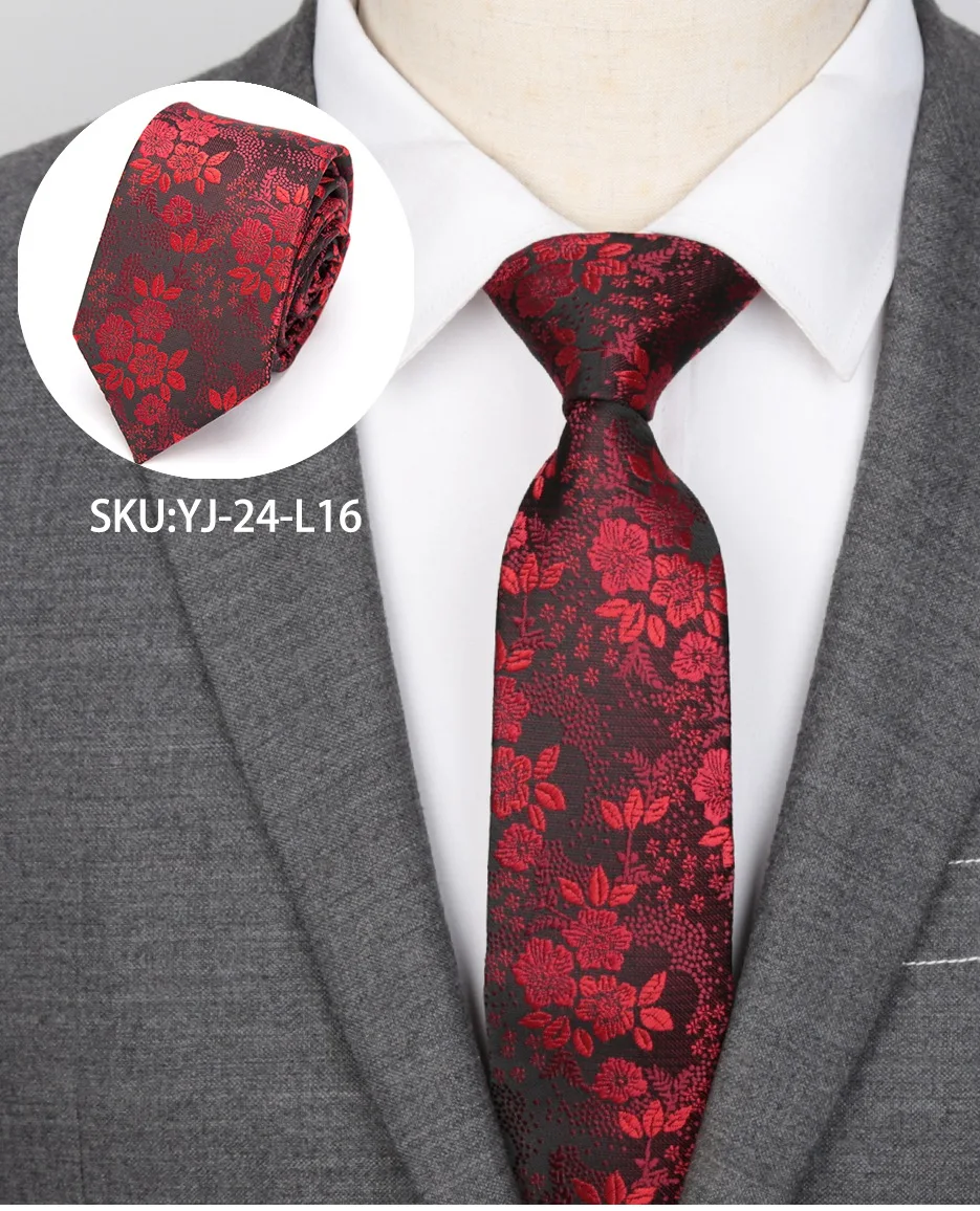 Мужской модный жаккардовый галстук Цветочные Галстуки из полиэстера для мужчин s обтягивающий Повседневный галстук-бабочка для свадьбы подарок рубашка с галстуком Аксессуары для галстуков