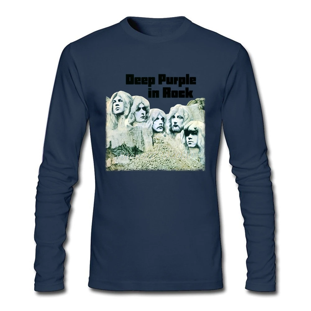 

Deep Purple Band T Shirt England Music Rock Men Tshirt Heavy Metal Band High Quality Long Sleeve Custom Big Size Shrits