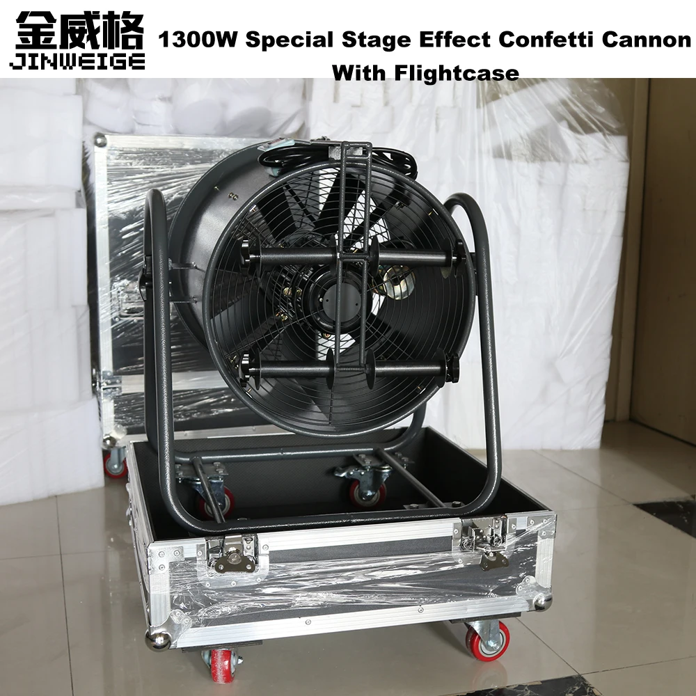 

Free Shipping Flightcase 1300W Party Bar DJ Effect Machine Confetti Cannon Paper Shooter Connon