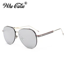 WHO CUTIE том круиз Пилот солнцезащитные очки для мужчин и женщин Винтаж розовое золото розовый Джеймс Бонд мужские пилот солнцезащитные очки оттенки OM342