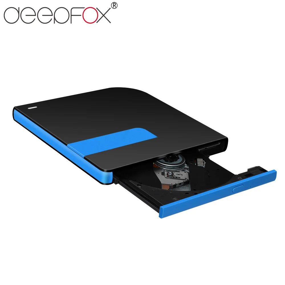 Внешний DVD диск Deepfox портативный оптический привод USB 3 0 для ноутбука и
