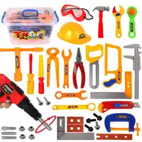 37Pcs Children Pretend & Play Emulational Repair Kit Toy Educational Tool Box for Boys