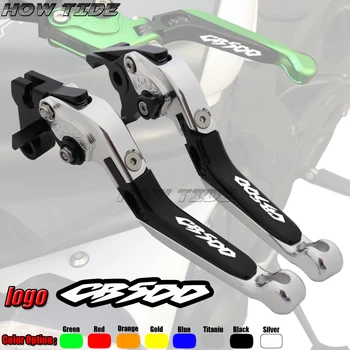 

Laser New Logo CNC Black+Titanium Motorcycle Adjustable Brake Clutch Lever For Honda CB500 CB 500 1998-2003 1999 2000 2001 2002