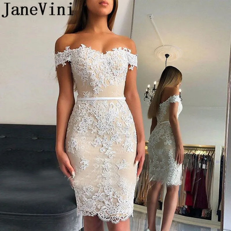 white fitted cocktail dress