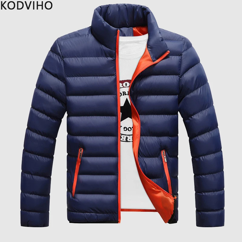 

Parka Homme Winter Casual Cotton Padded Warm Parkas Men Casual Solid Korean Style Windproof Coat Mens Regular Fit Quilted Jacket