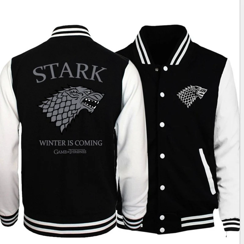 

High-quality autumn Winter Game of Thrones print sweatshirt men women unisex hoodies fitness baseball jackets fashion tracksuits