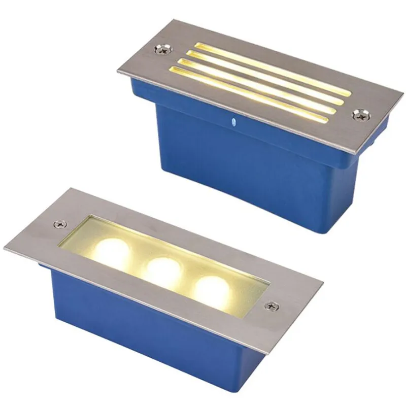 Waterproof IP68 3W LED Footlight Outdoor 12V/85-265V Warm White Cold White LED Stairs Recessed Wall Light LED Step Lamp